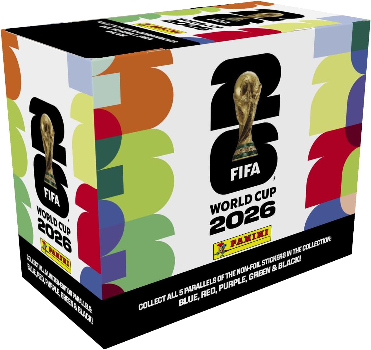 Panini FIFA World Cup 2026 Sticker Box – 25 Packs with Amazon-Exclusive Parallel Inserts | Official Soccer Sticker Collection for Fans & Collectors