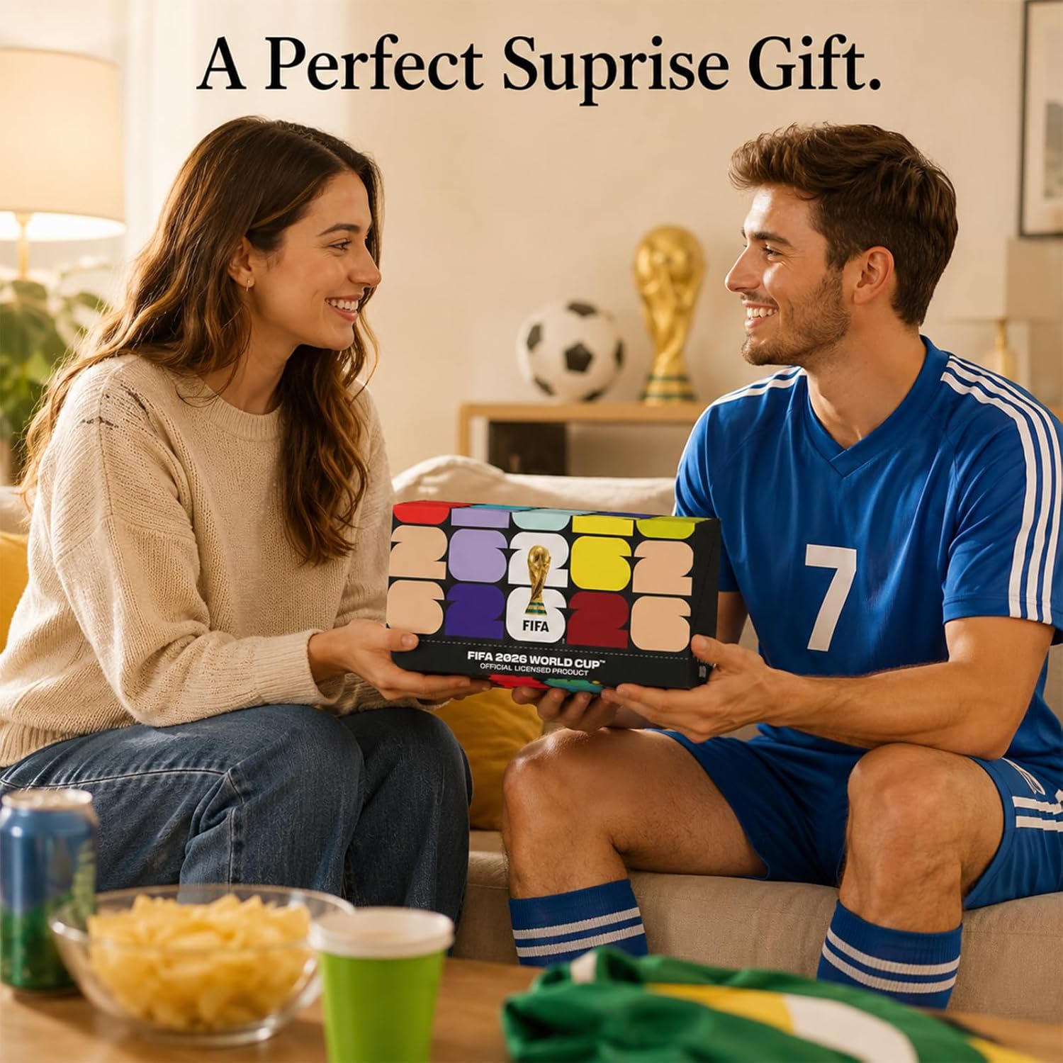 FIFA World Cup 2026 Mascot Display Statue 13.8" (35cm) – Personalized Laser Engraved | Official Licensed XL Soccer Collectible with Acrylic Dome