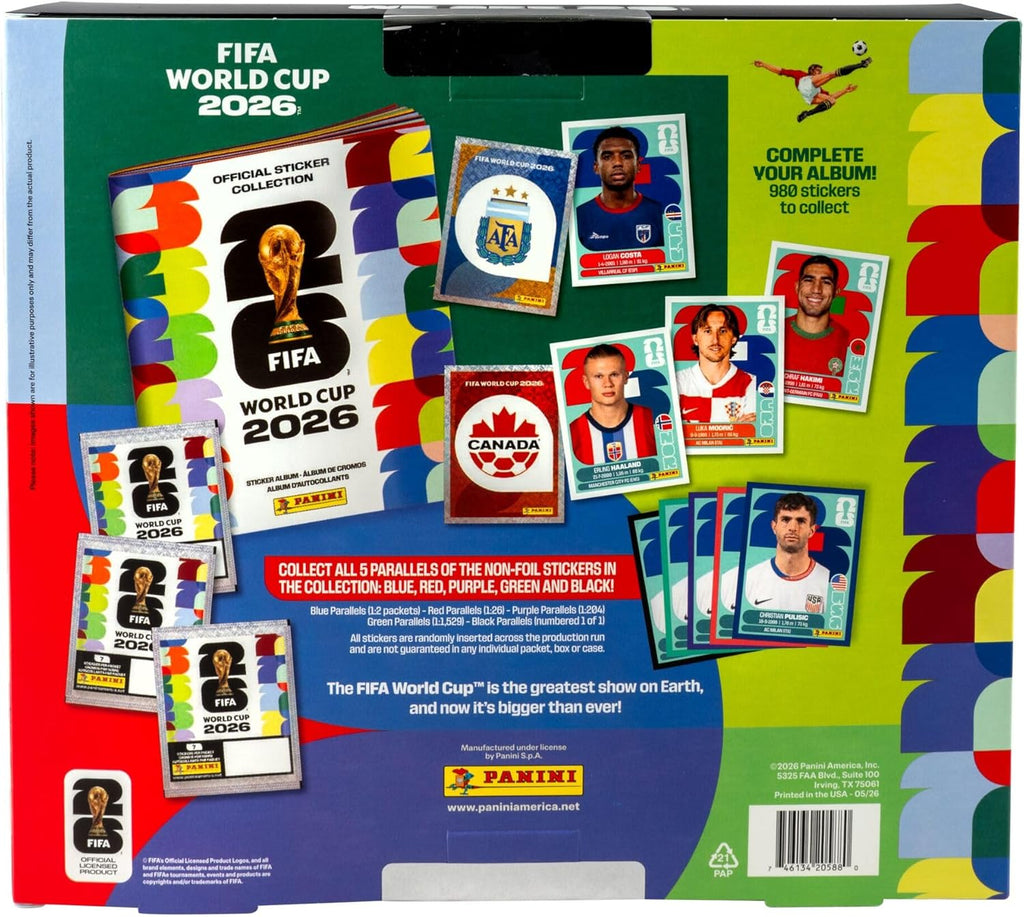 Panini FIFA World Cup 2026 Sticker Exclusive Box – Official Soccer Sticker Packs | Best Gift for Football Fans & Collectors