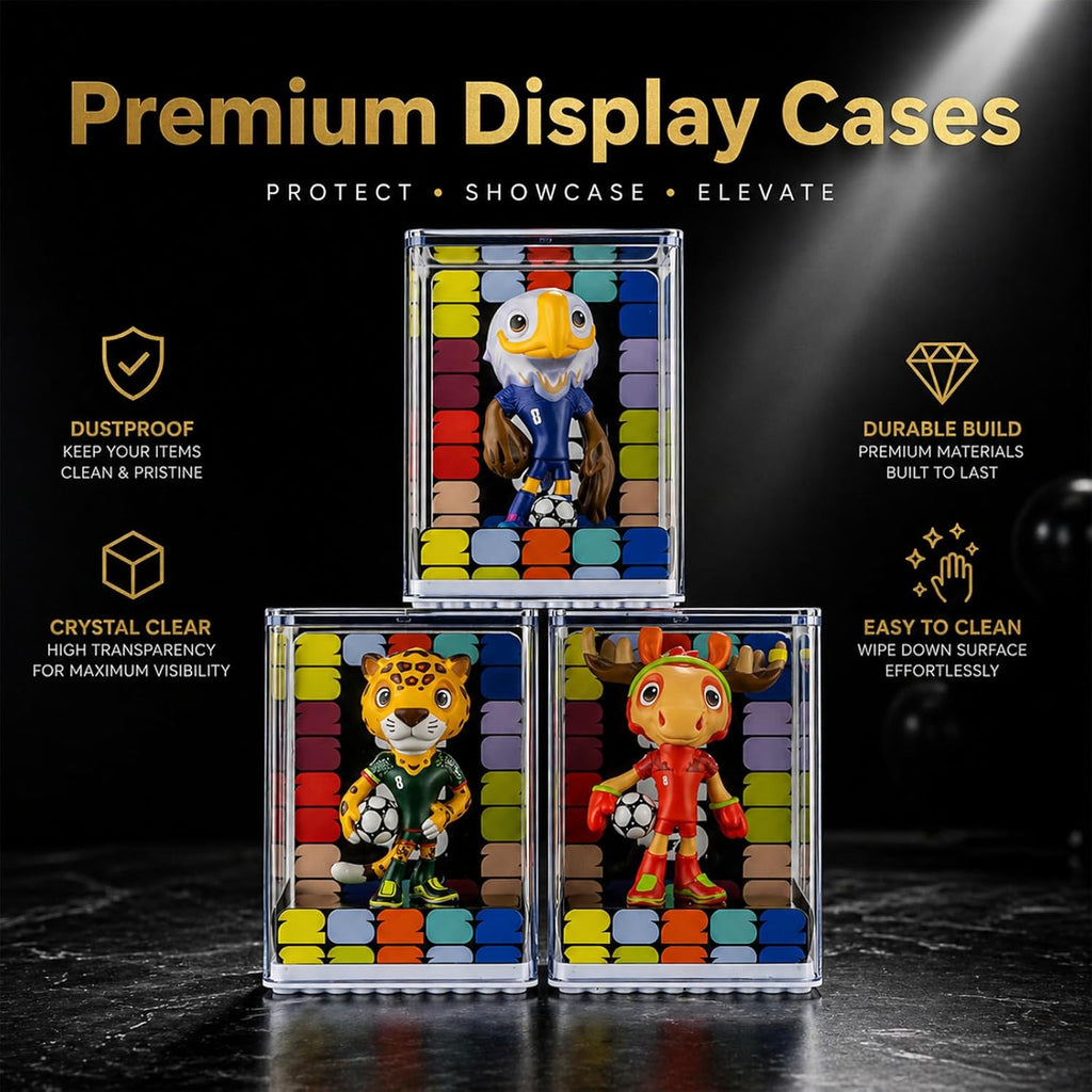 FIFA World Cup 2026 Mascot Display Statue 13.8" (35cm) – Personalized Laser Engraved | Official Licensed XL Soccer Collectible with Acrylic Dome