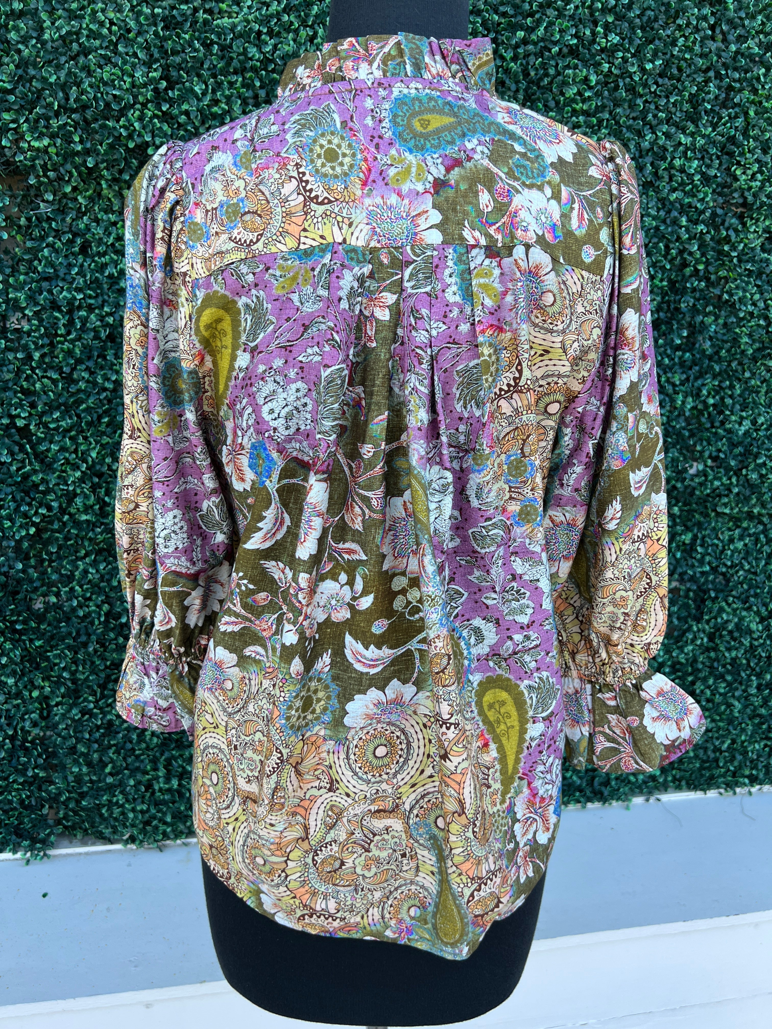 Fall Floral Mix Blouse